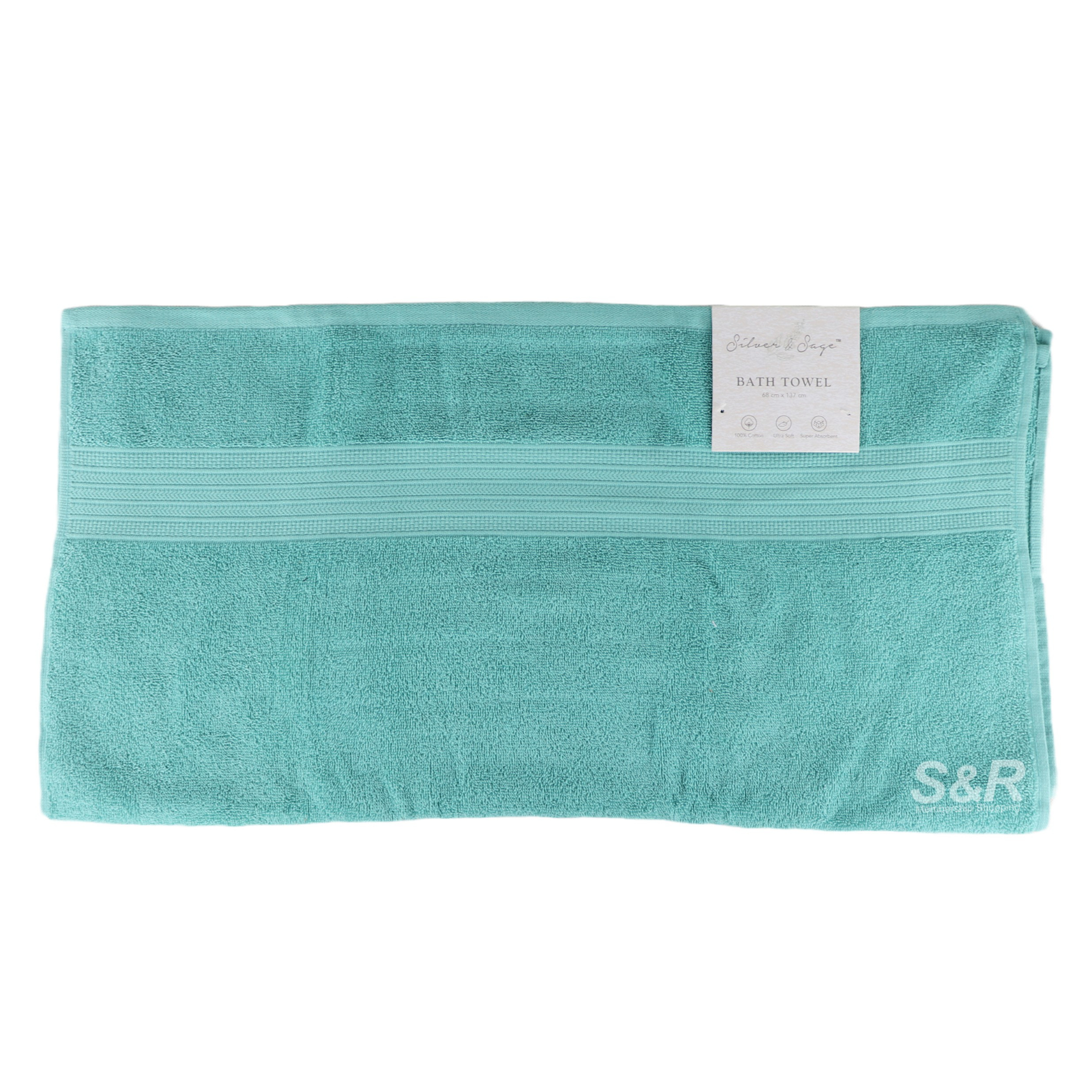 Silver & Sage Bath Towel 62cm x 137cm